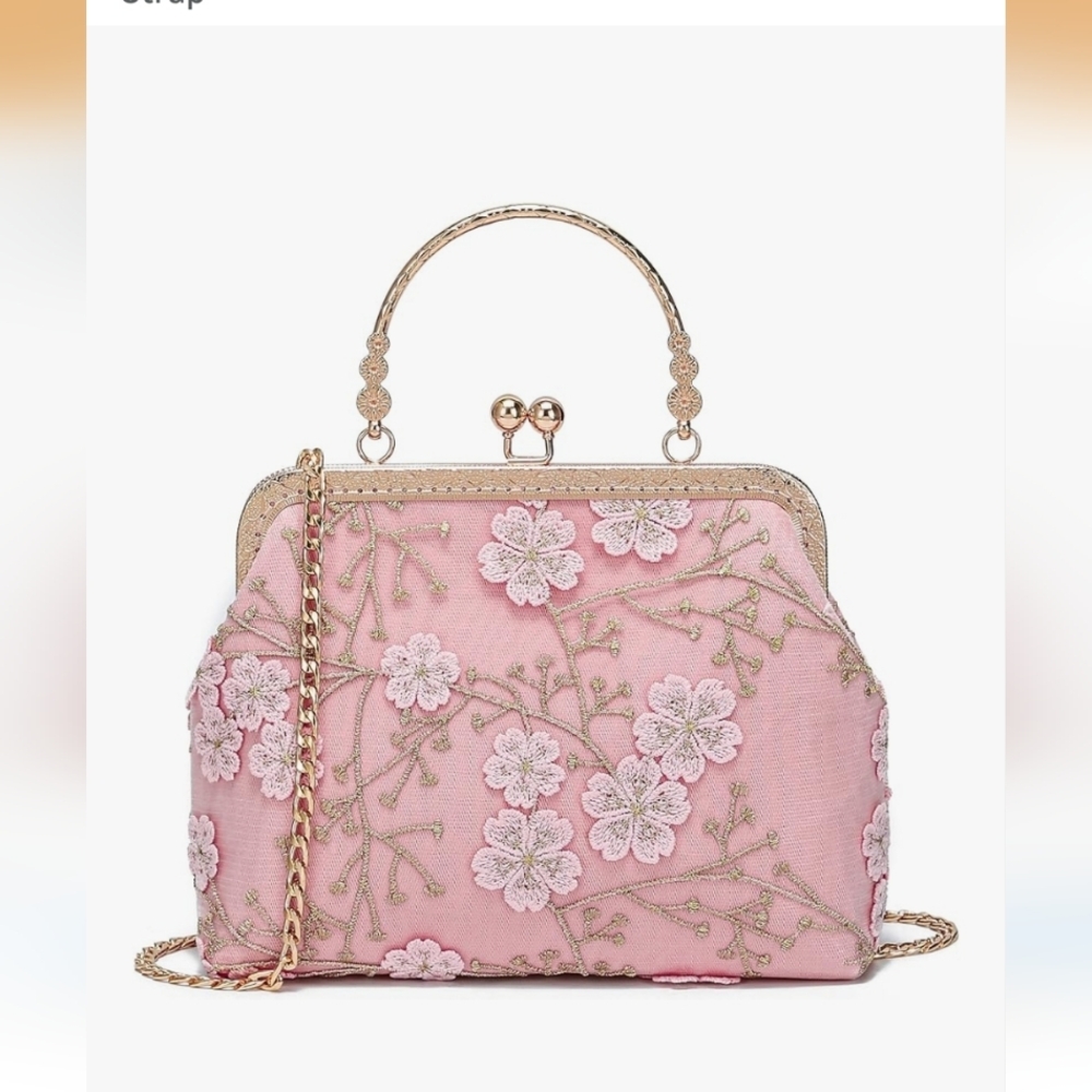 Vintage Shoulder Bag With Chain Strap